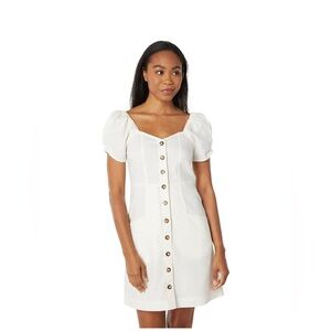 Madewell White Puff Sleeve Mini Dress w/ Pockets